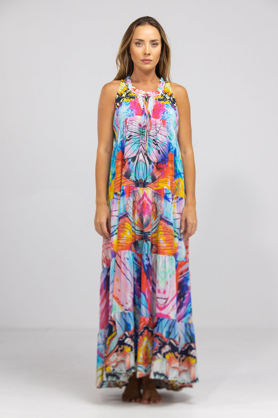 Inoa Frillmaxi Dress Canberra - Silk