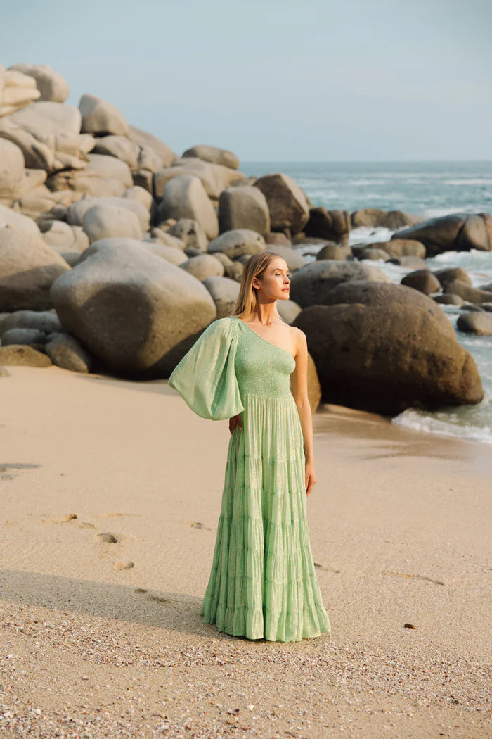Sundress Joanna Long Dress - IOS Aquamarine BOHO BEACH FEST Sundress Joanna Long Dress - IOS Aquamarine BOHO BEACH FEST
