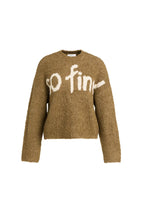 YAYA - Knitted Sweater with Artwork - Otter Brown Dessin