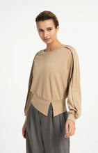 YAYA - Lightweight Sweater with Waistband - Camel