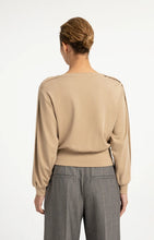 YAYA - Lightweight Sweater with Waistband - Camel