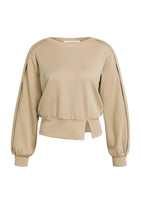 YAYA - Lightweight Sweater with Waistband - Camel