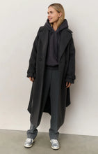 YAYA - Long Belted Coat - Charcoal