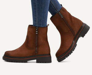 Caprice - Cognac Nubuck Leather Dorset Boots - Tan
