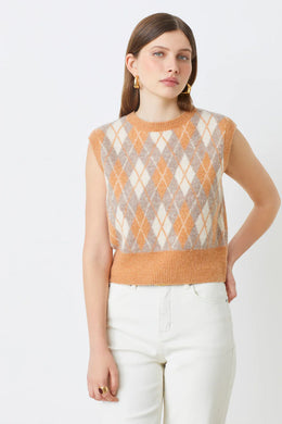 SUNCOO - Philo Knit Vest - Camel