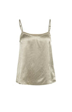 YAYA - Satin Singlet with Sheer Detail - Crockery Brown