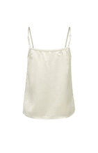 YAYA - Satin Singlet with Sheer Detail - Creme Beige