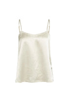YAYA - Satin Singlet with Sheer Detail - Creme Beige
