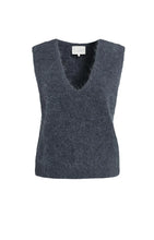 YAYA - Soft Knit Sweater with deep V-Neck - Odyssey Grey Melange
