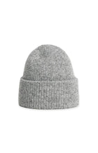 YAYA - Soft Knitted Beanie with Turned Cuff - Medium Grey Melange