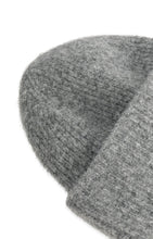 YAYA - Soft Knitted Beanie with Turned Cuff - Medium Grey Melange