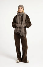 YAYA - Soft Knitted Gloves - Teak Brown Melange