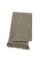 YAYA - Soft Knitted Scarf with Fringed Edges - Teak Brown Melange