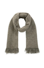 YAYA - Soft Knitted Scarf with Fringed Edges - Teak Brown Melange
