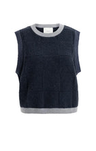 YAYA - Soft Knitted Spencer - Cat Black Dessin