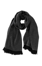 YAYA - Woven Zig Zag Scarf - Black