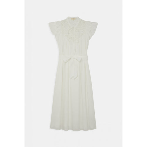 SUNCOO Cedra Robe Dress - White