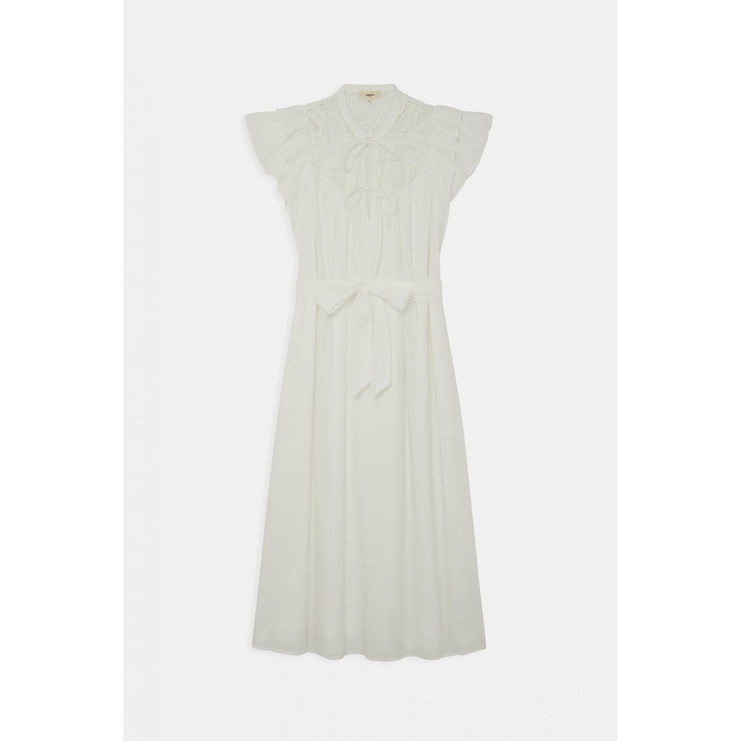 SUNCOO Cedra Robe Dress - White