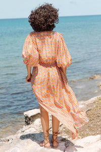 Sundress - Evelyn Arizona White & Brown with  Sun Glitter dress