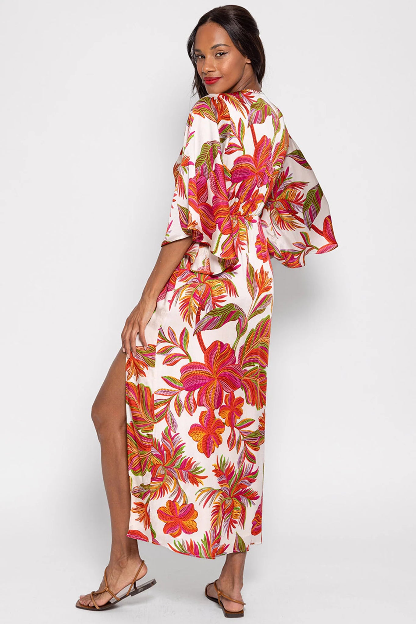 cartagena maxi dress CARTAGENA COVERTIBLE CAPE GOWN IN SAN JUAN GARDEN | CULT MIA