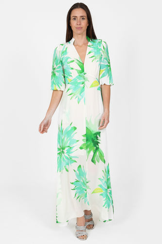 Sirens - Elena Dress Green Flower
