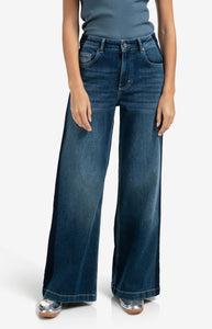 YAYA - Wide Leg Jeans - Dark Blue Denim