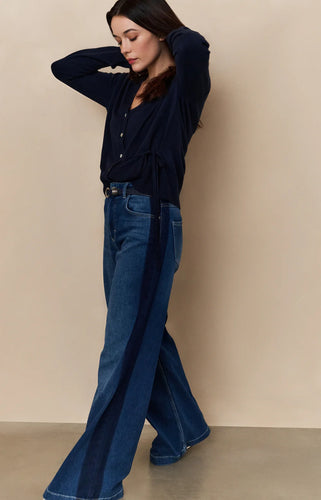 YAYA - Wide Leg Jeans - Dark Blue Denim