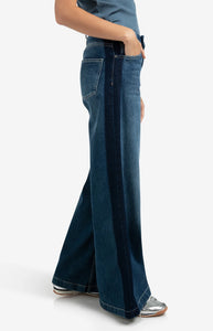 YAYA - Wide Leg Jeans - Dark Blue Denim