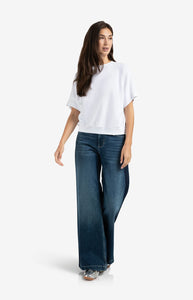 YAYA - Wide Leg Jeans - Dark Blue Denim