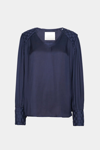 BRDR - Trina Blouse - Navy Blue