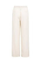 YAYA - Contrast Wide Leg Trousers - Cloud Creme White