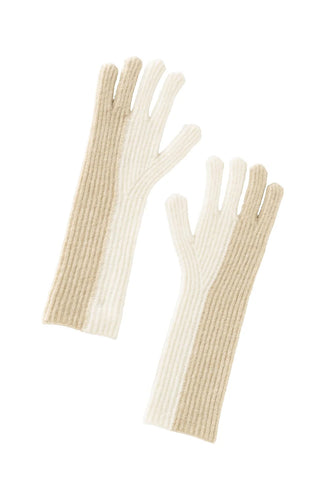 YAYA - Two-tone Gloves - Beige