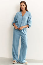 YAYA - Chambray Trousers - Blue