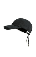 YAYA - Wool Cap with Drawstring - Hole Black
