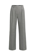 YAYA - Woven Wide Leg Check Trousers - Hole Black Dessin