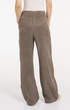 YAYA - Woven Wide Leg Trousers - Washed Brown