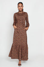 Yana Maxi Dress - Small Leopard Brown