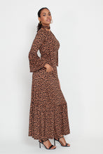 Yana Maxi Dress - Small Leopard Brown