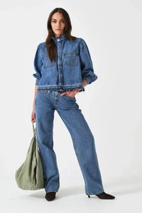 Seventy + Mochi - Ziggy Cropped Jacket - Rodeo Blue
