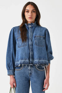 Seventy + Mochi - Ziggy Cropped Jacket - Rodeo Blue
