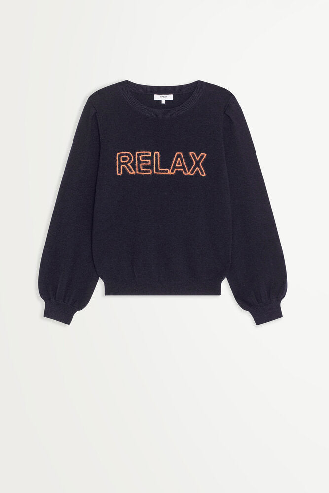Suncoo Peacy Navy Knitted Sweater