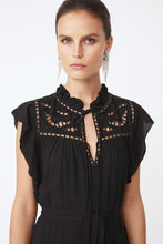 Suncoo Cidji - Midi dress with embroidery details - Black