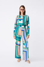 Suncoo Joe Geometric Print Fluid Wide Leg Trousers