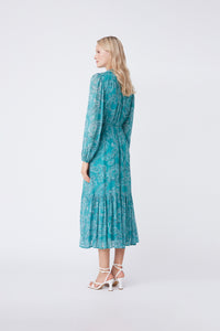Suncoo Caina Cashmere Print Long Dress