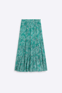 Suncoo Fiona Cashmere Print Skirt