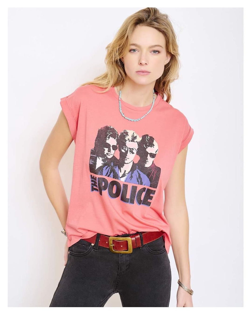 MKT Studio Tecla Police T-shirt - Coral