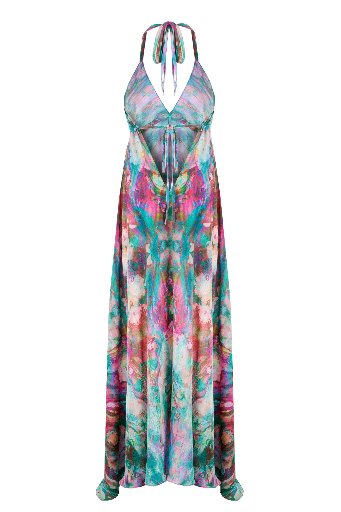 Sophia Alexia Silk Ibiza Maxi Dress - Liquid Rainbow BOHO BEACH FEST Sophia Alexia Silk Ibiza Maxi Dress - Liquid Rainbow BOHO BEACH FEST