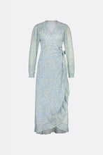Fabienne Chapot Natasja  Frill Dress-Cream White/Riad Blue