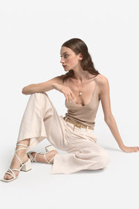 Ottod'Ame Vanilla Wide Leg Trousers