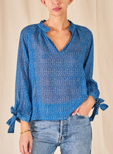 M.A.B.E. Dali Indigo Long-Sleeved Top